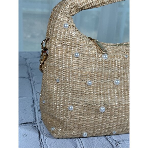 Crown Vintage Raffia Basket Seasonal Knit Hobo Bag NWOT - Picture 11 of 14